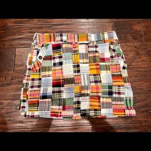 J Crew Plaid Mini Skirt